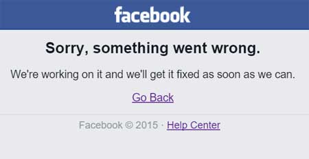 #FacebookDown - Facebook fuori uso. 
